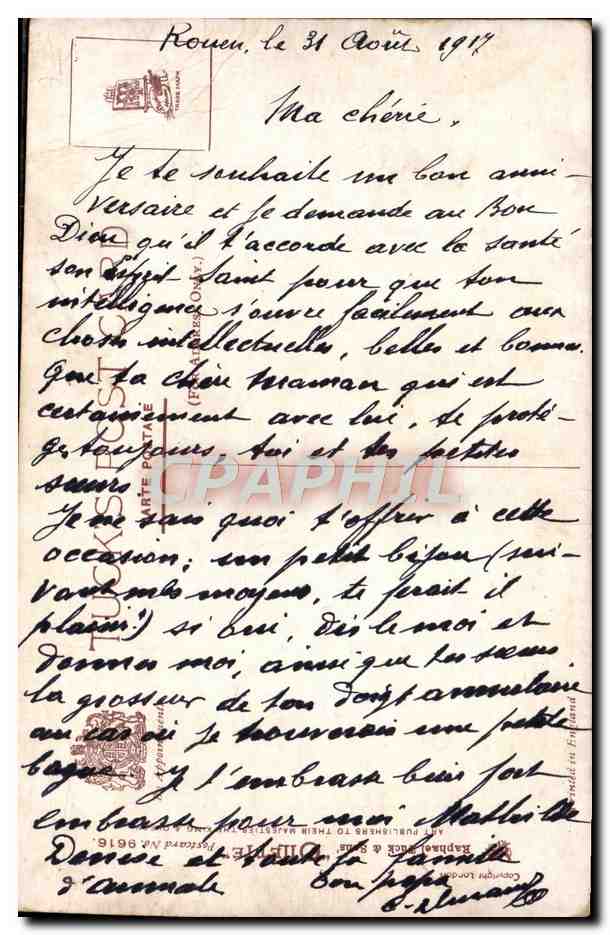 CPA Fantaisie Fleurs  — Verso
