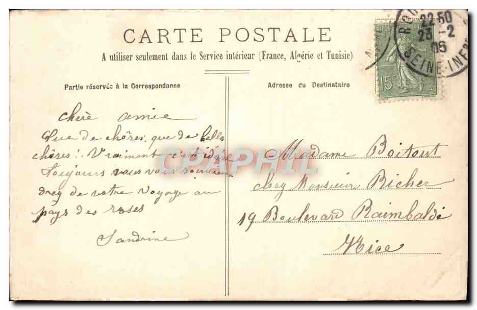 CPA Fantaisie Fleurs  — Verso