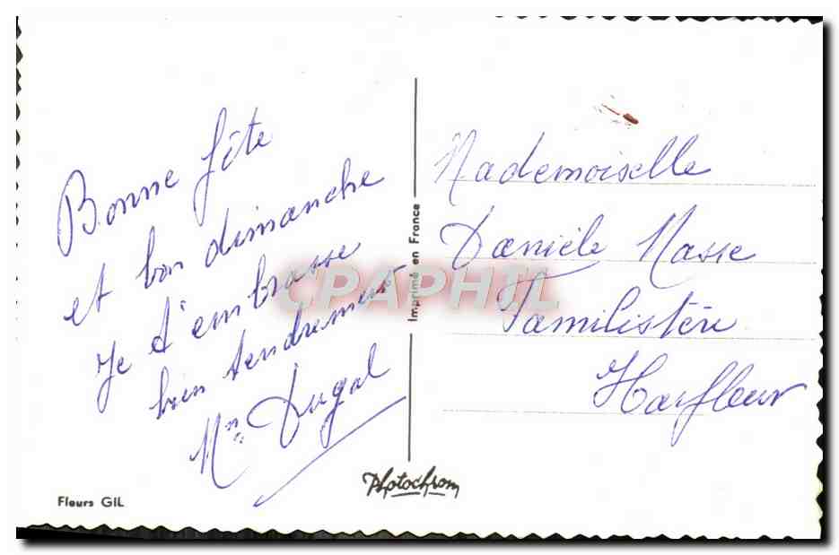 CPA Fantaisie Fleurs  — Rückseite