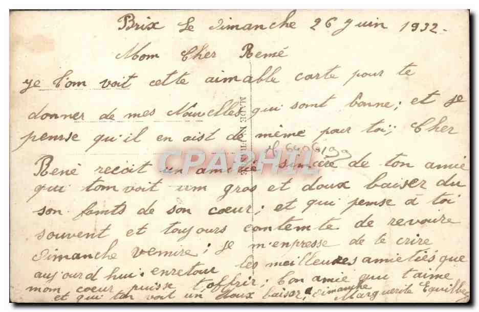 CPA Fantaisie Fleurs  — Verso
