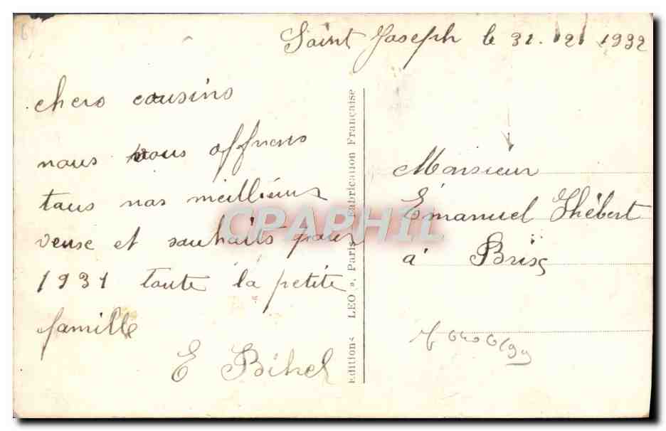 CPA Fantaisie Fleurs  — Rückseite