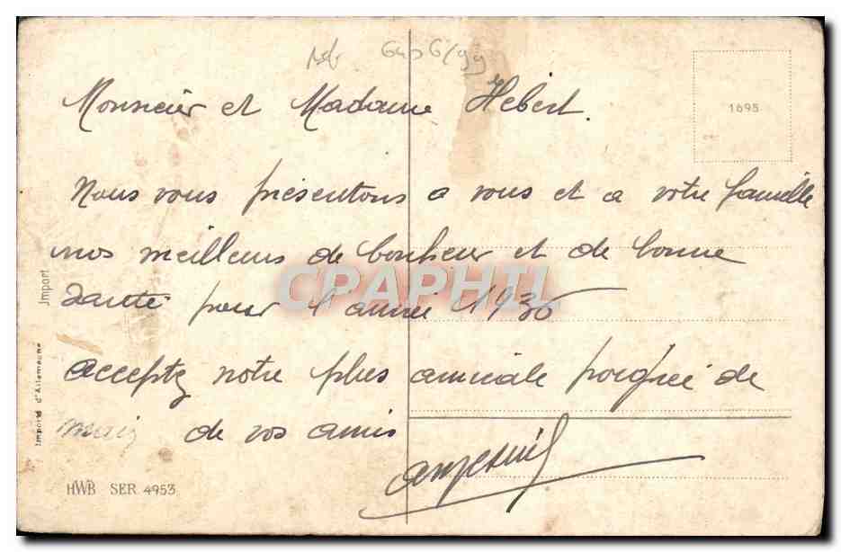CPA Fantaisie Fleurs  — Rückseite