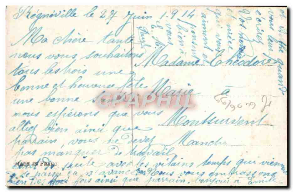 CPA Fantaisie Fleurs  — Rückseite