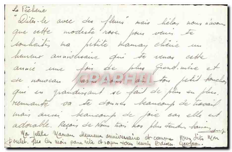CPA Fantaisie Fleurs  — Verso