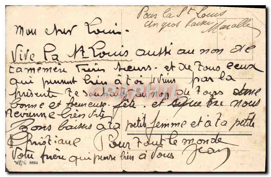CPA Fantaisie Fleurs  — Rückseite
