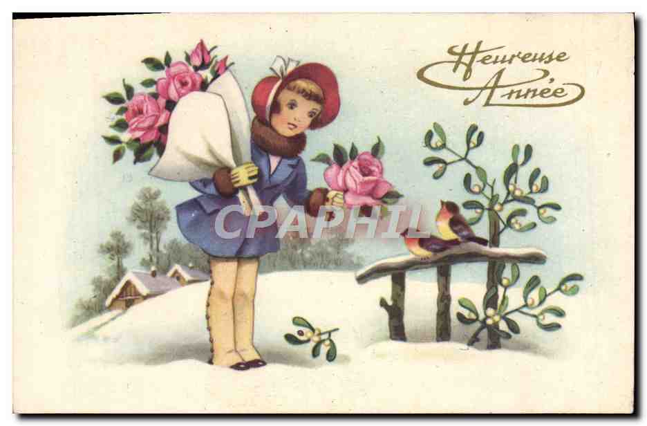 CPA Fantaisie Fleurs Enfant