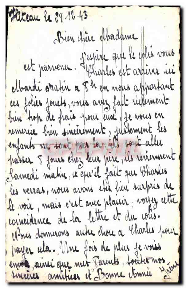 CPA Fantaisie Fleurs  — Verso