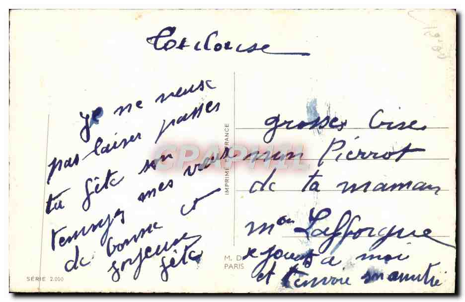 CPA Fantaisie Fleurs Fer a cheval — Rückseite