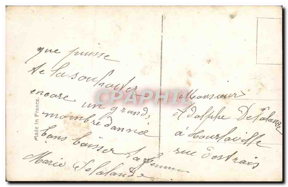 CPA Fantaisie Fleurs  — Back