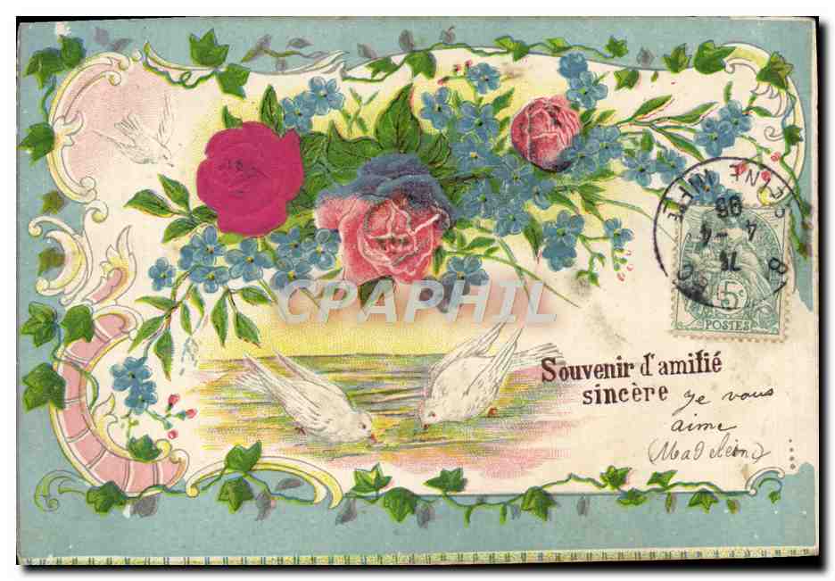 CPA Fantaisie Fleurs Colombes