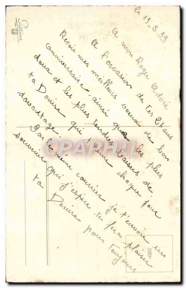CPA Fantaisie Fleurs  — Verso