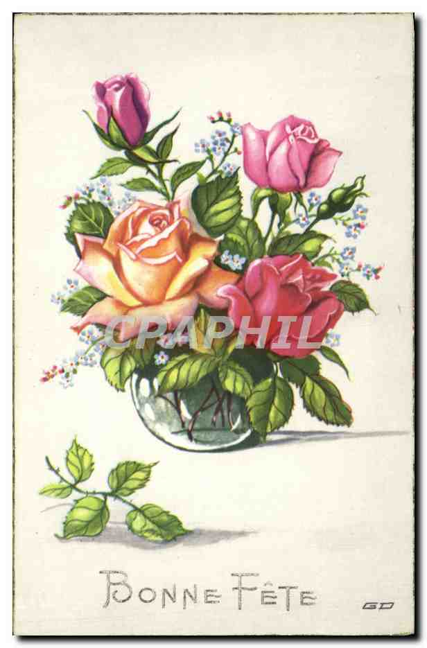 CPA Fantaisie Fleurs 