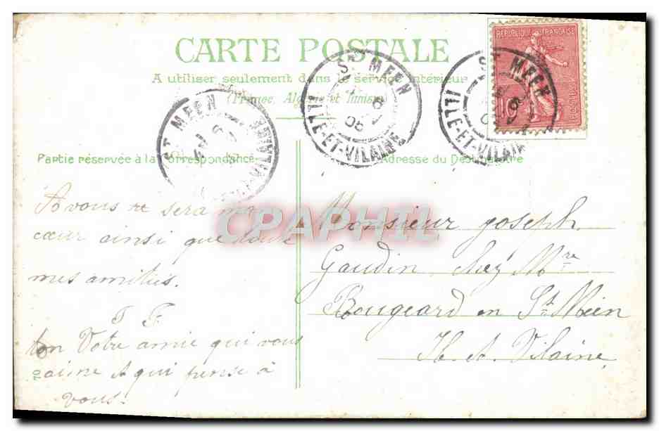 CPA Fantaisie Fleurs  — Verso