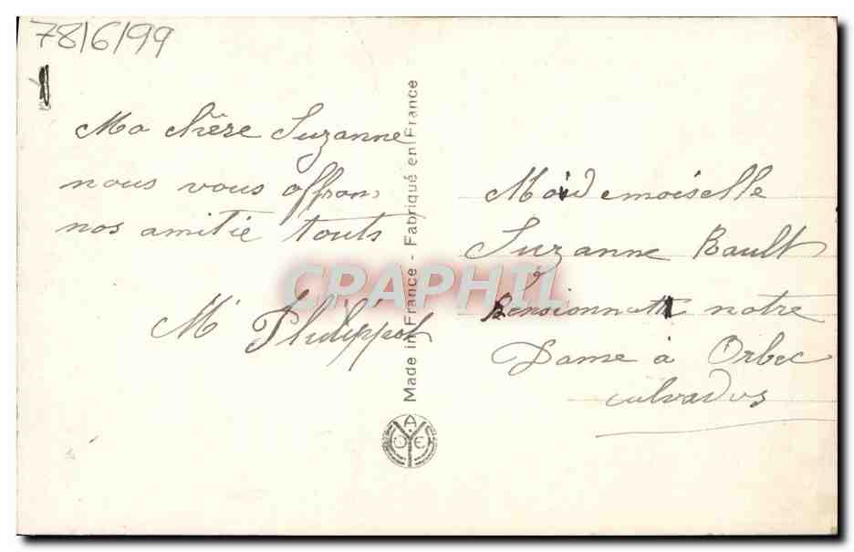 CPA Fantaisie Fleurs  — Verso