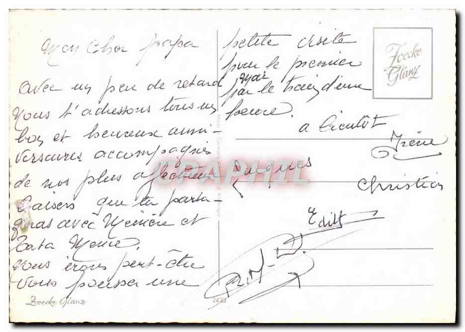 CPM Fantaisie Fleurs  — Rückseite