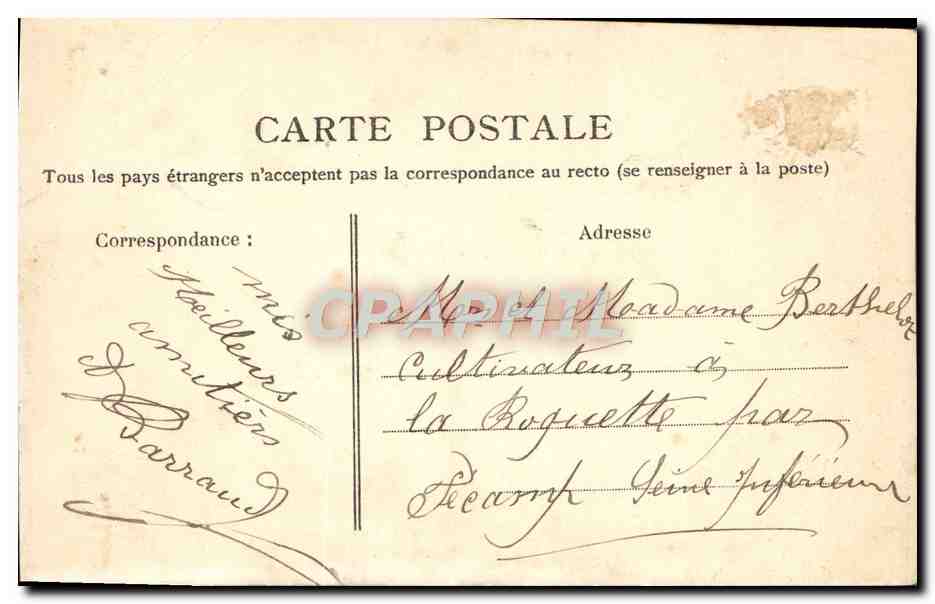 CPA Fantaisie Fleurs  — Rückseite