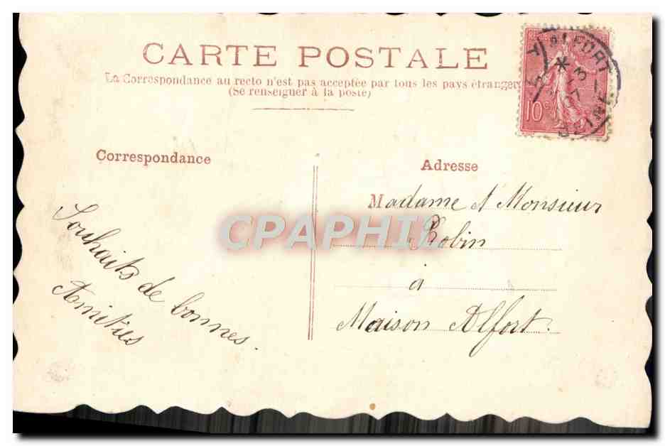 CPA Fantaisie Fleurs Colombes — Rückseite