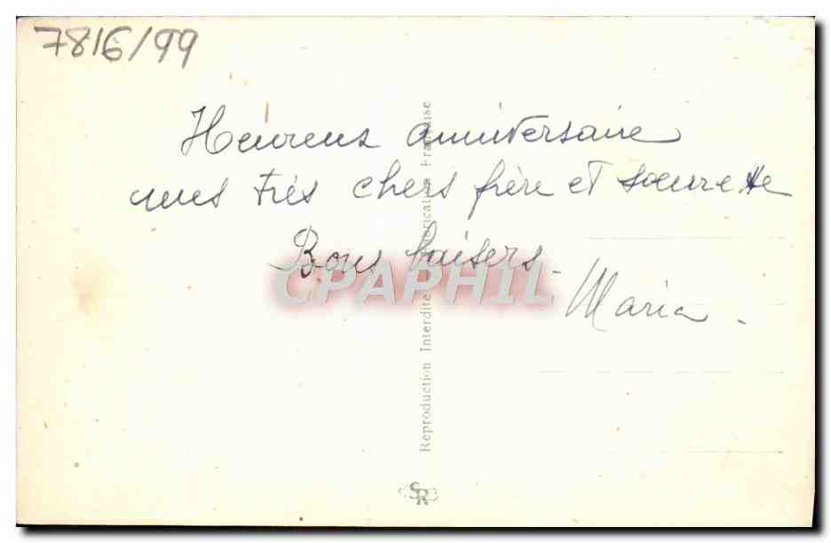 CPA Fantaisie Fleurs  — Verso