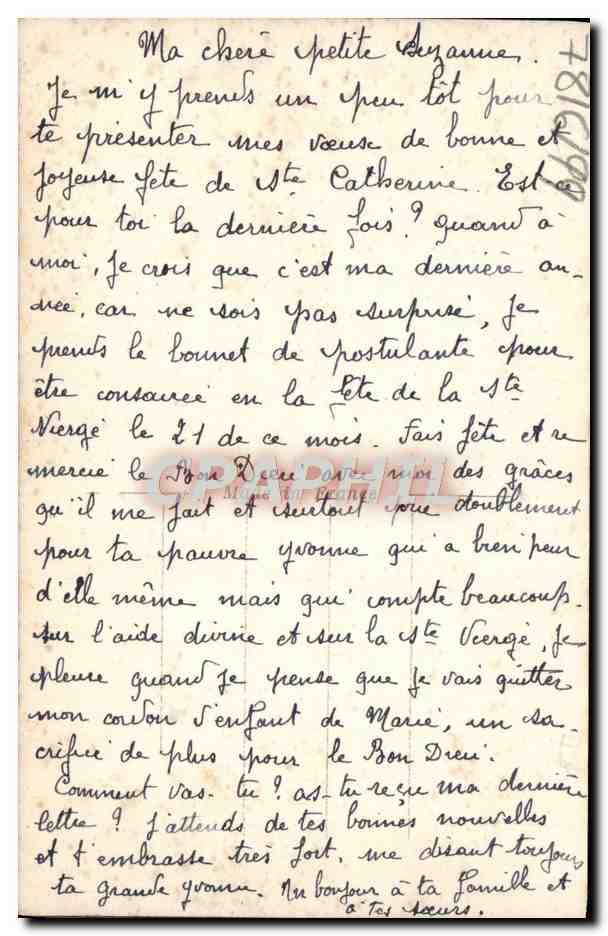 CPA Fantaisie Fleurs  — Verso