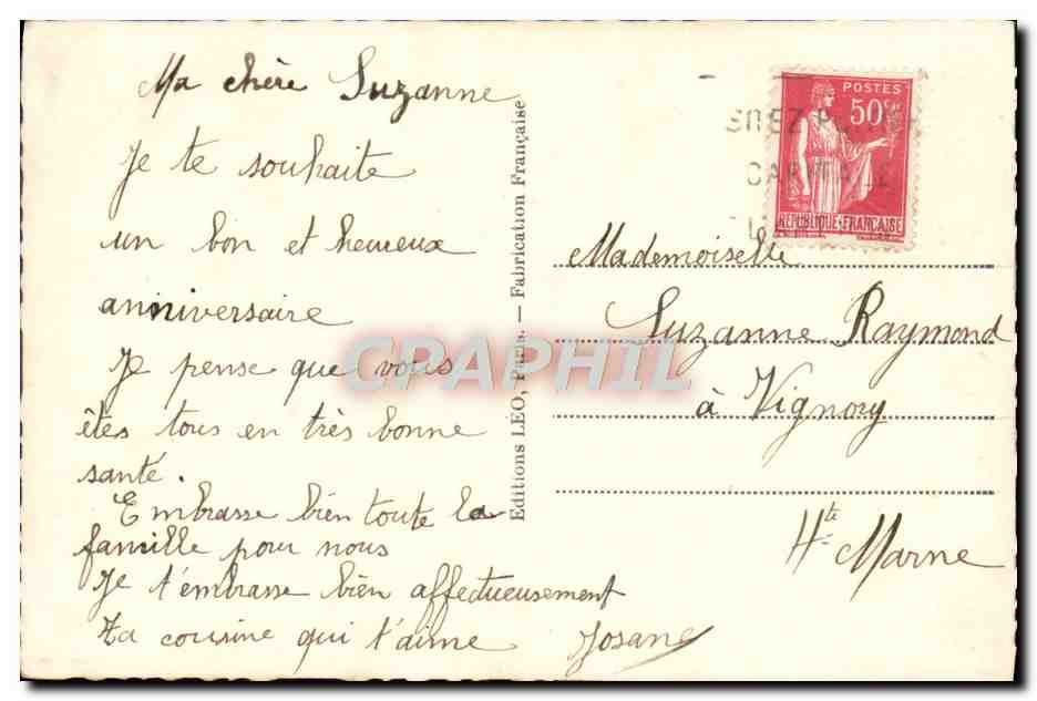 CPA Fantaisie Fleurs  — Verso