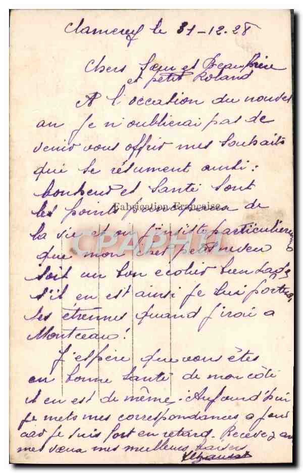 CPA Fantaisie Fleurs  — Rückseite