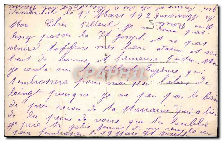 CPA Fantaisie Fleurs — Verso