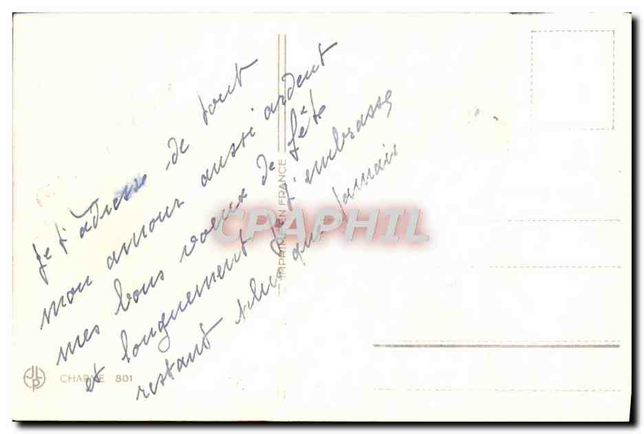 CPA Fantaisie Fleurs Fer a cheval — Rückseite