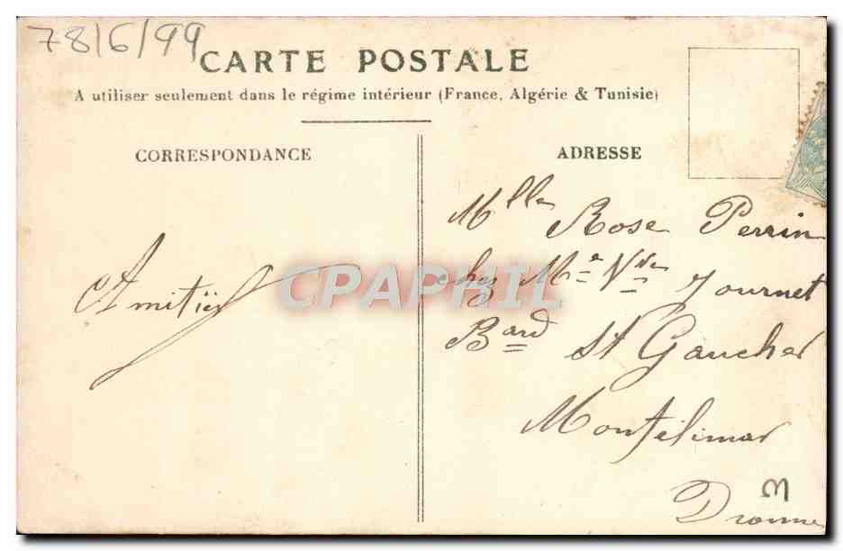 CPA Fantaisie Fleurs — Verso