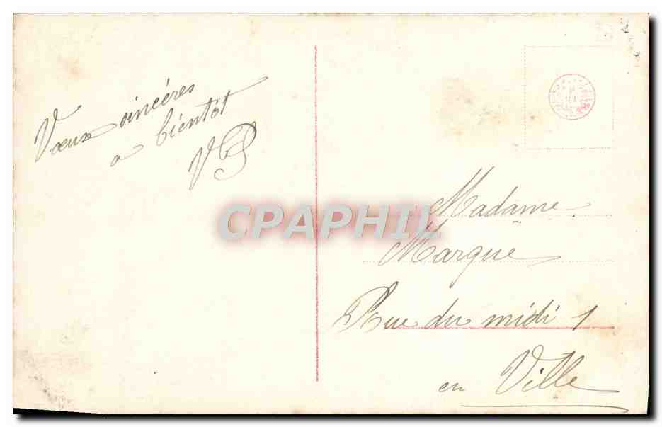CPA Fantaisie Fleurs — Rückseite