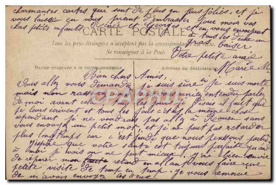 CPA Fantaisie Femme — Rückseite