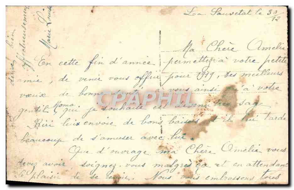 CPA Fantaisie Fleurs — Rückseite