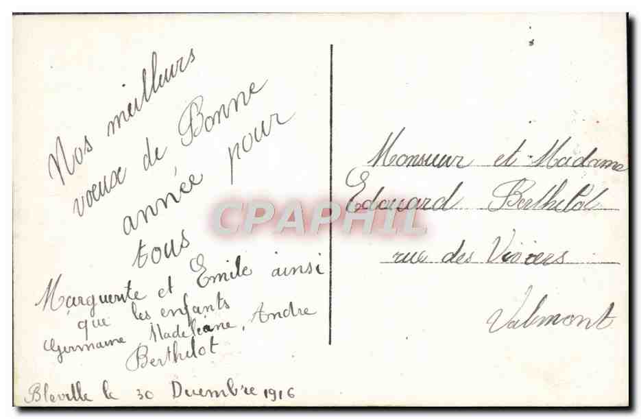 CPA Fantaisie Fleurs — Verso