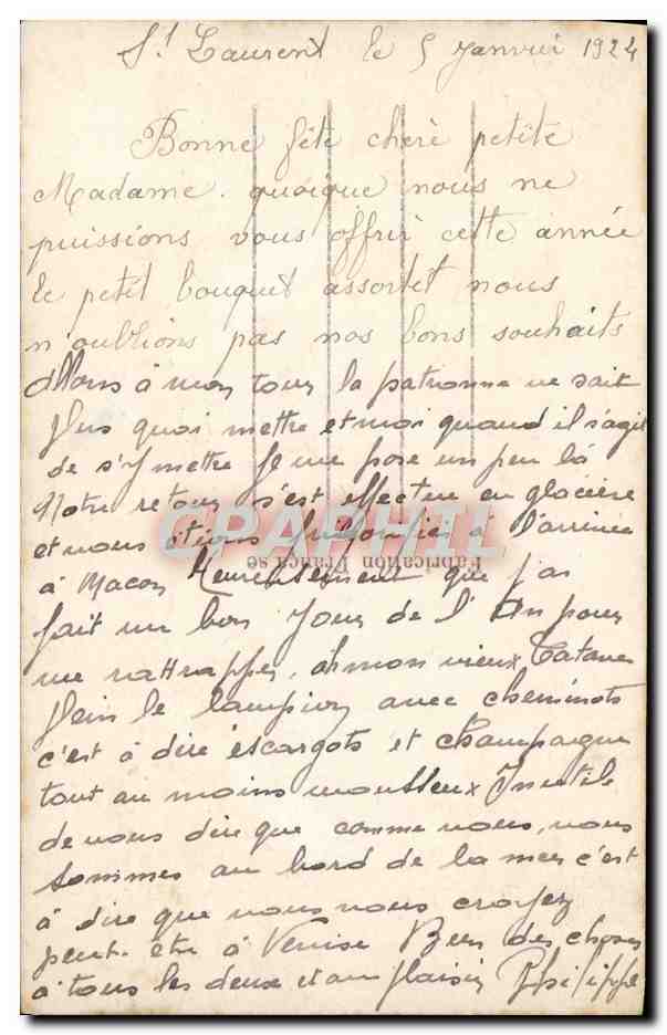 CPA Fantaisie Fleurs — Rückseite