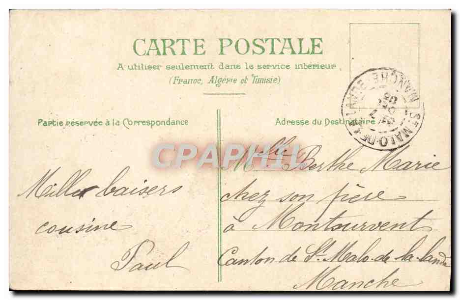 CPA Fantaisie Fleurs — Verso