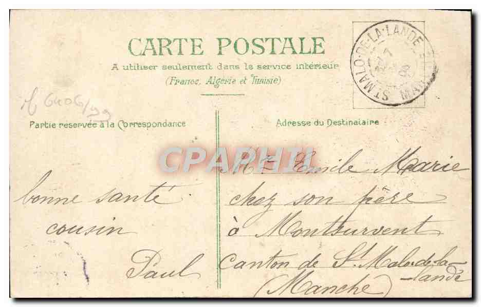 CPA Fantaisie Fleurs — Verso