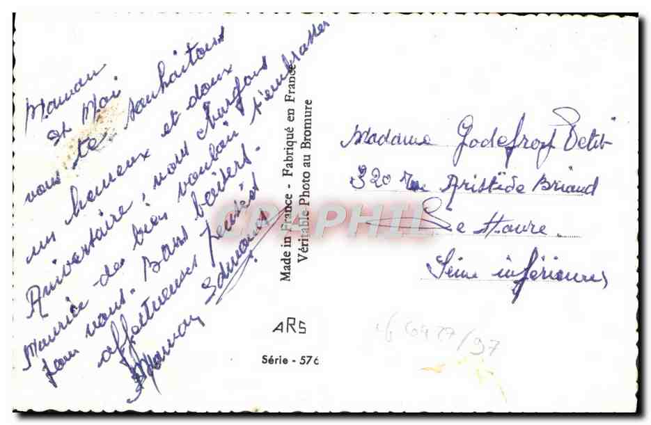 CPA Fantaisie Fleurs  — Verso
