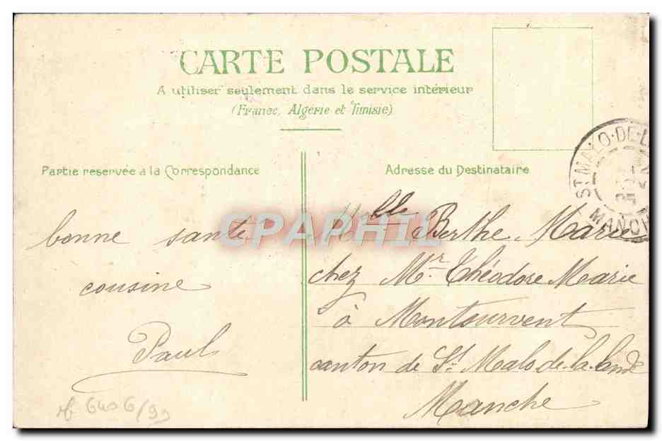 CPA Fantaisie Fleurs  — Verso