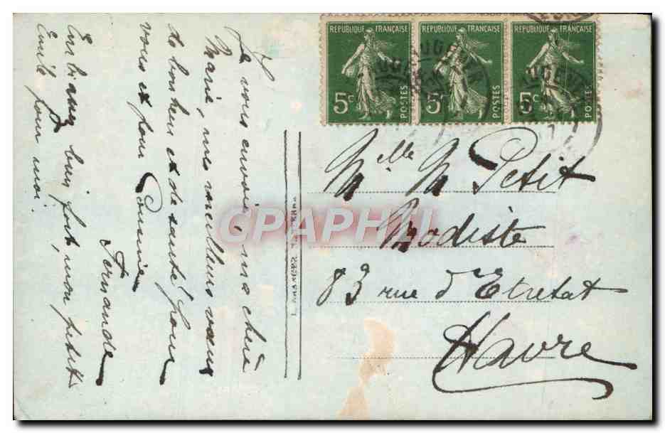 CPA Fantaisie Fleurs  — Verso