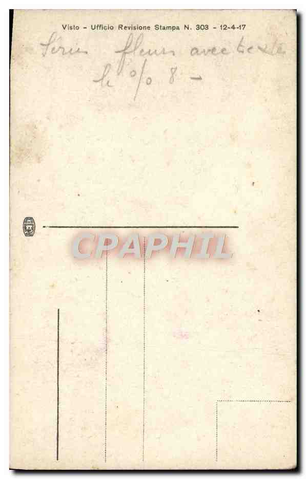 CPA Fantaisie Fleurs  — Verso