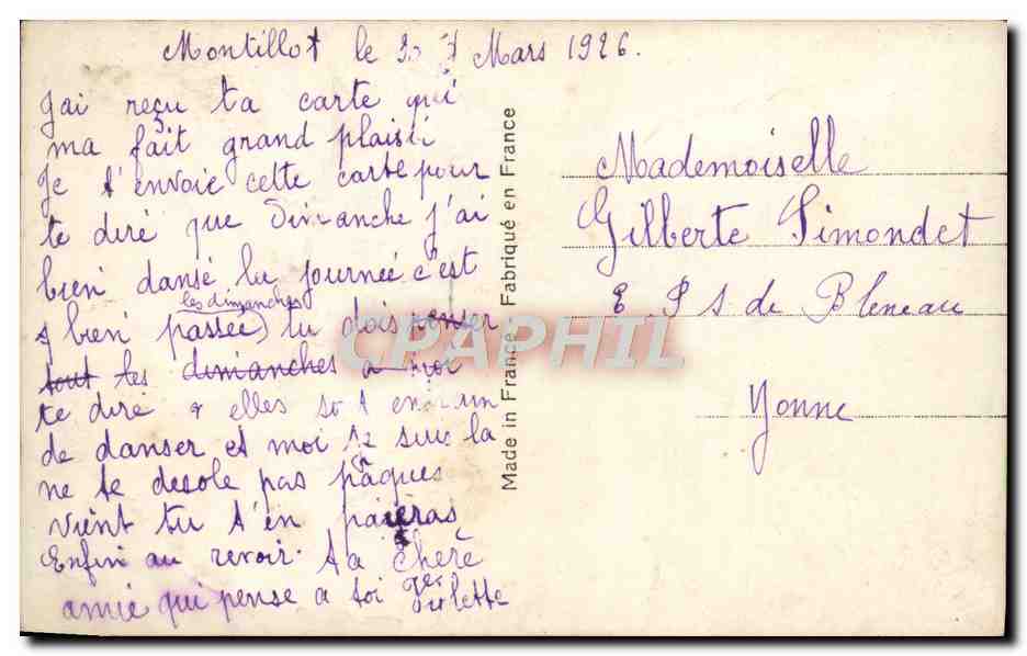 CPA Fantaisie Fleurs  — Verso
