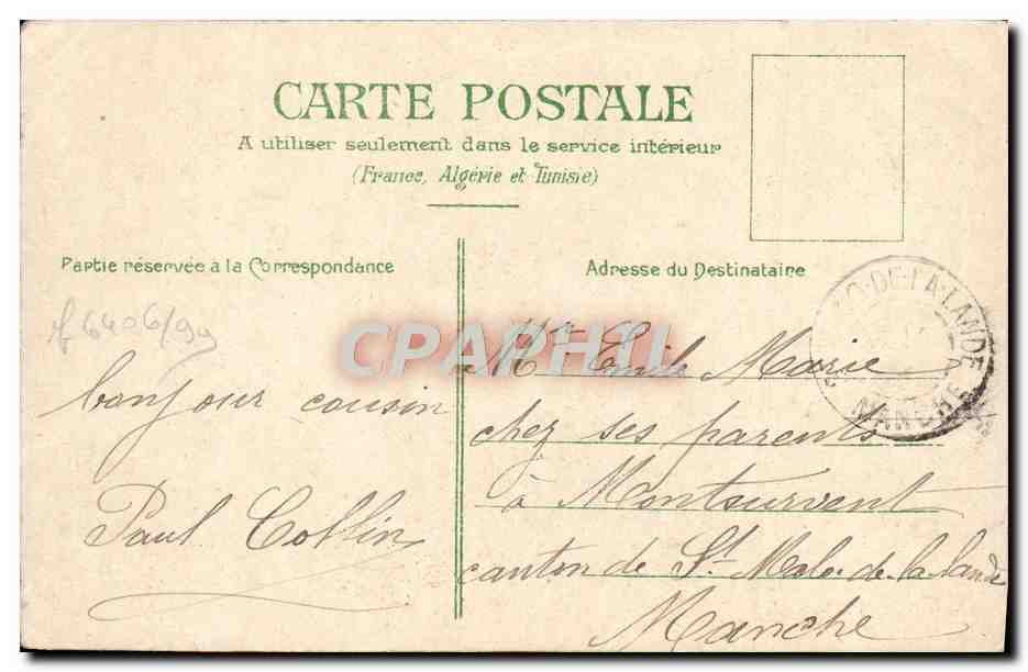 CPA Fantaisie Fleurs Corne d'abondance — Rückseite