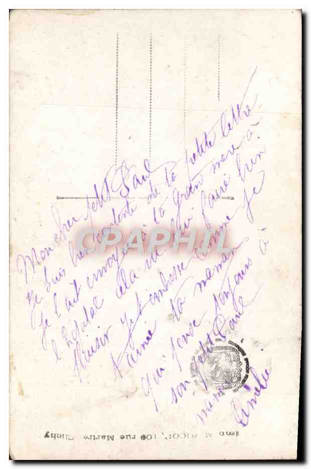 CPA Fantaisie Fleurs  — Verso