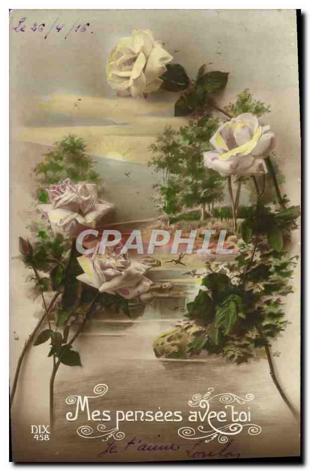 CPA Fantaisie Fleurs 