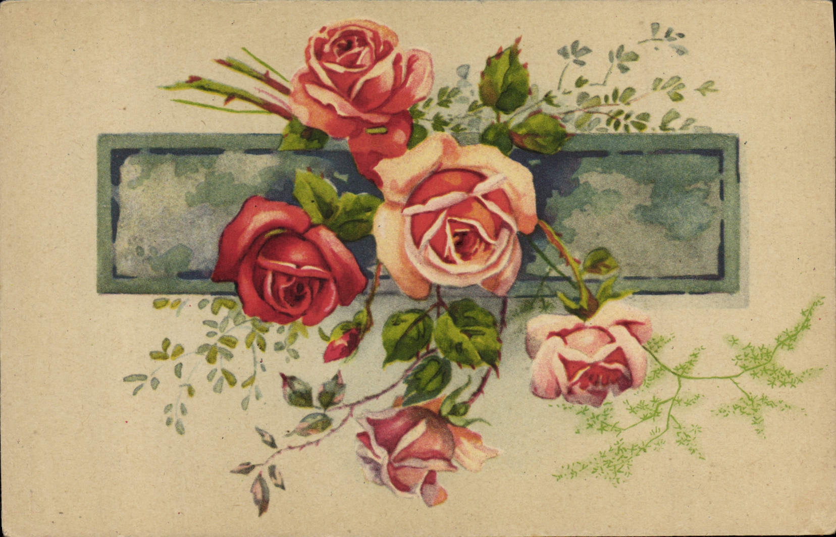 CPA Fantaisie Fleurs 