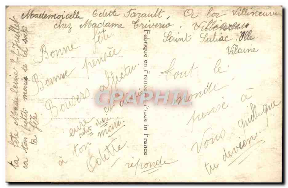 CPA Fantaisie Fleurs  — Rückseite