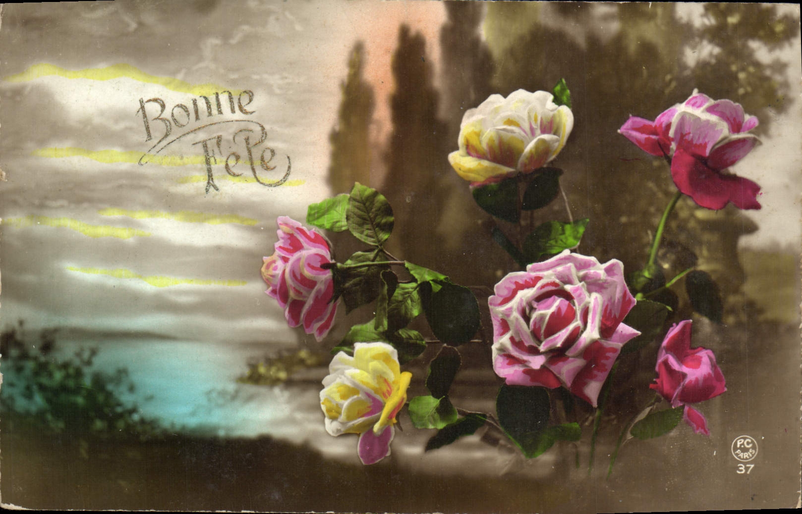 CPA Fantaisie Fleurs 