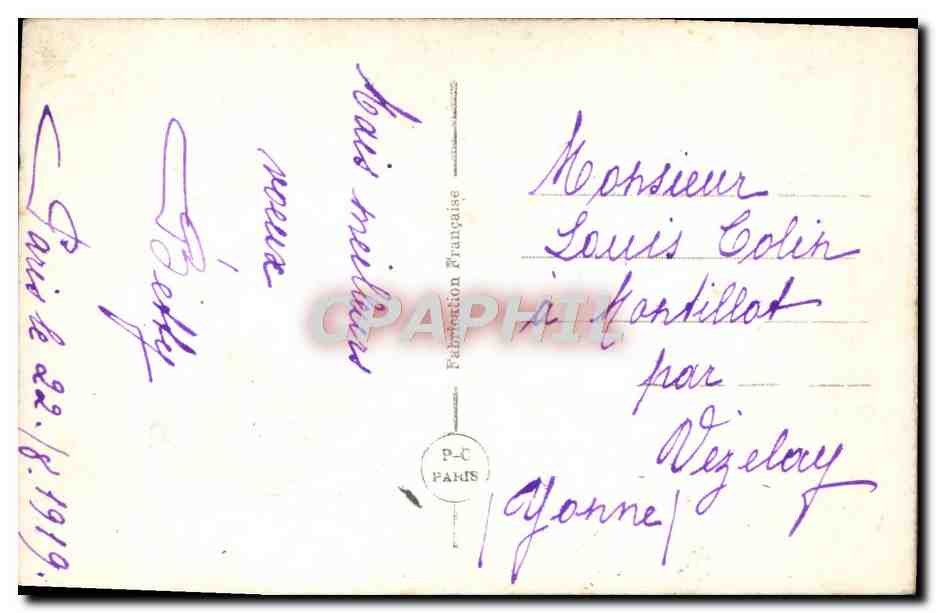CPA Fantaisie Fleurs  — Verso