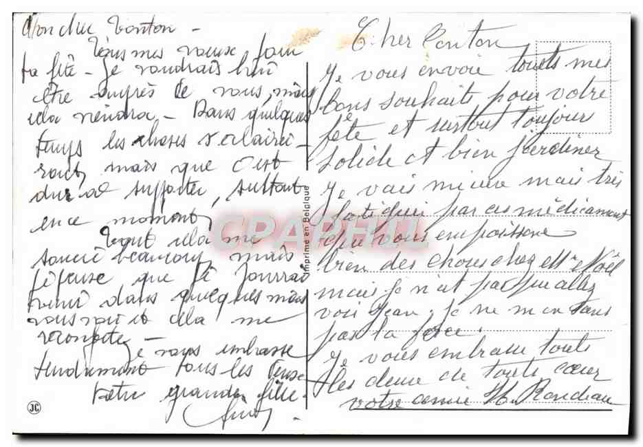 CPA Fantaisie Fleurs  — Verso