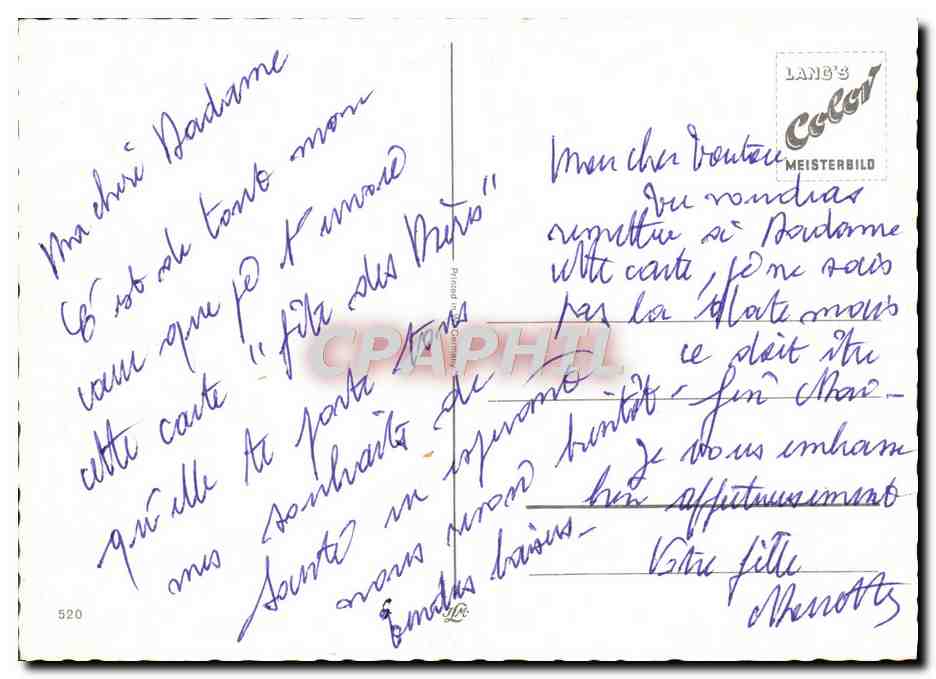 CPA Fantaisie Fleurs  — Verso