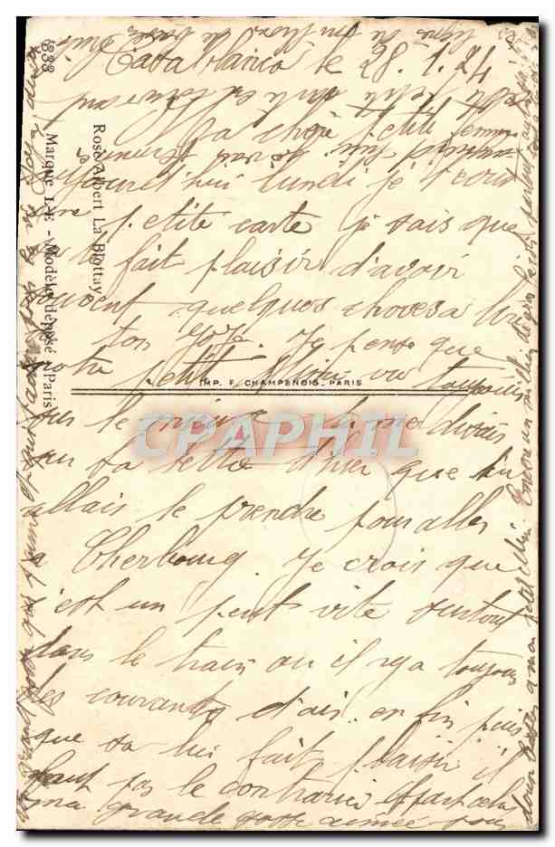 CPA Fantaisie Fleurs  — Verso